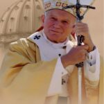 Pope Saint John Paul II with Crucifix POSTER 13 X 19 Inches Religious Art Print
