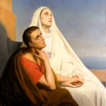 Saint Monica and Saint Augustine POSTER 13 X 19 Inches Religious Art Print