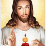 The Sacred Heart of Jesus POSTER 13 X 19 Inches Religious Art Print