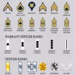 U.S. Army Ranks - Enlisted, Warrant Officer and Officer POSTER 24 X 36 Inches Military Reference Chart