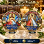 Divine Mercy Medallion – Jesus, I Trust in You – 1.5 Inch Commemorative Coin
