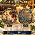 God Is Love Medallion – John 3:16 – 1.5 Inch Commemorative Coin