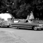 1963 Chevrolet Impala Pulling Airstream POSTER 24 X 18 INCHES Vintage!