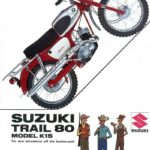 1965 Suzuki Trail 80 Model K15 MX Motocross POSTER 24 X 36 INCH Sweet!