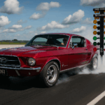 1967 Ford Mustang GT Fastback Drag Strip Burnout POSTER 24 X 36 INCH Sweet!