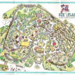 1972 SIX FLAGS OVER MID AMERICA MAP POSTER 24 X 36 Inches Nostalgic Piece