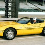 1986 CHEVROLET CORVETTE INDY 500 PACE CAR POSTER 24 X 36 INCH NICE!