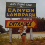 Canyon Land Park Sign (Girl Holding Lion Cub) POSTER 24 X 24 Inches VINTAGE!