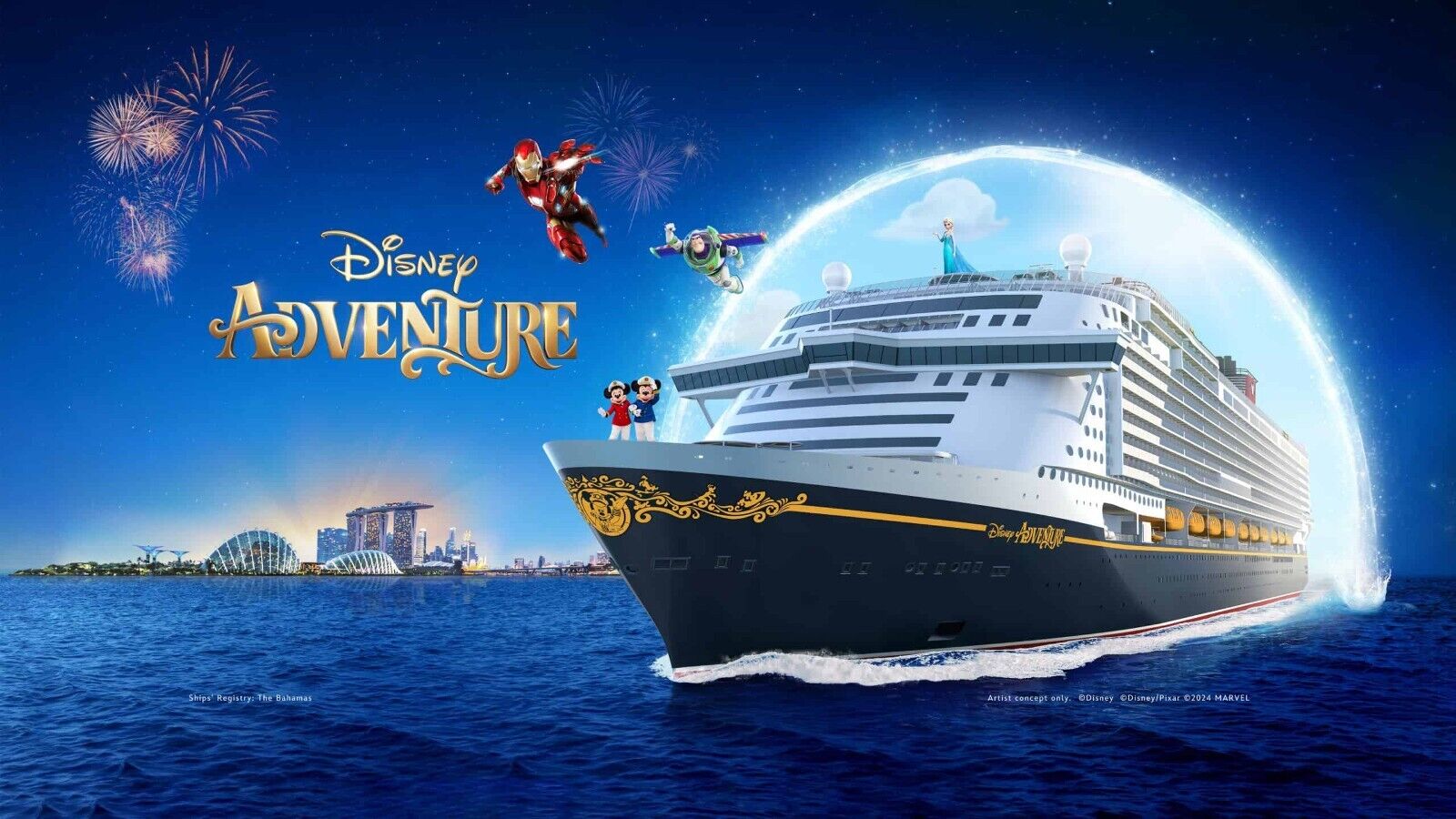 Disney-Adventure-Cruise-Ship-POSTER-24-X-36-Inches-Looks-beautiful-116354437970 Disney Adventure Cruise Ship POSTER 24 X 36 Inches Looks beautiful - Image 1