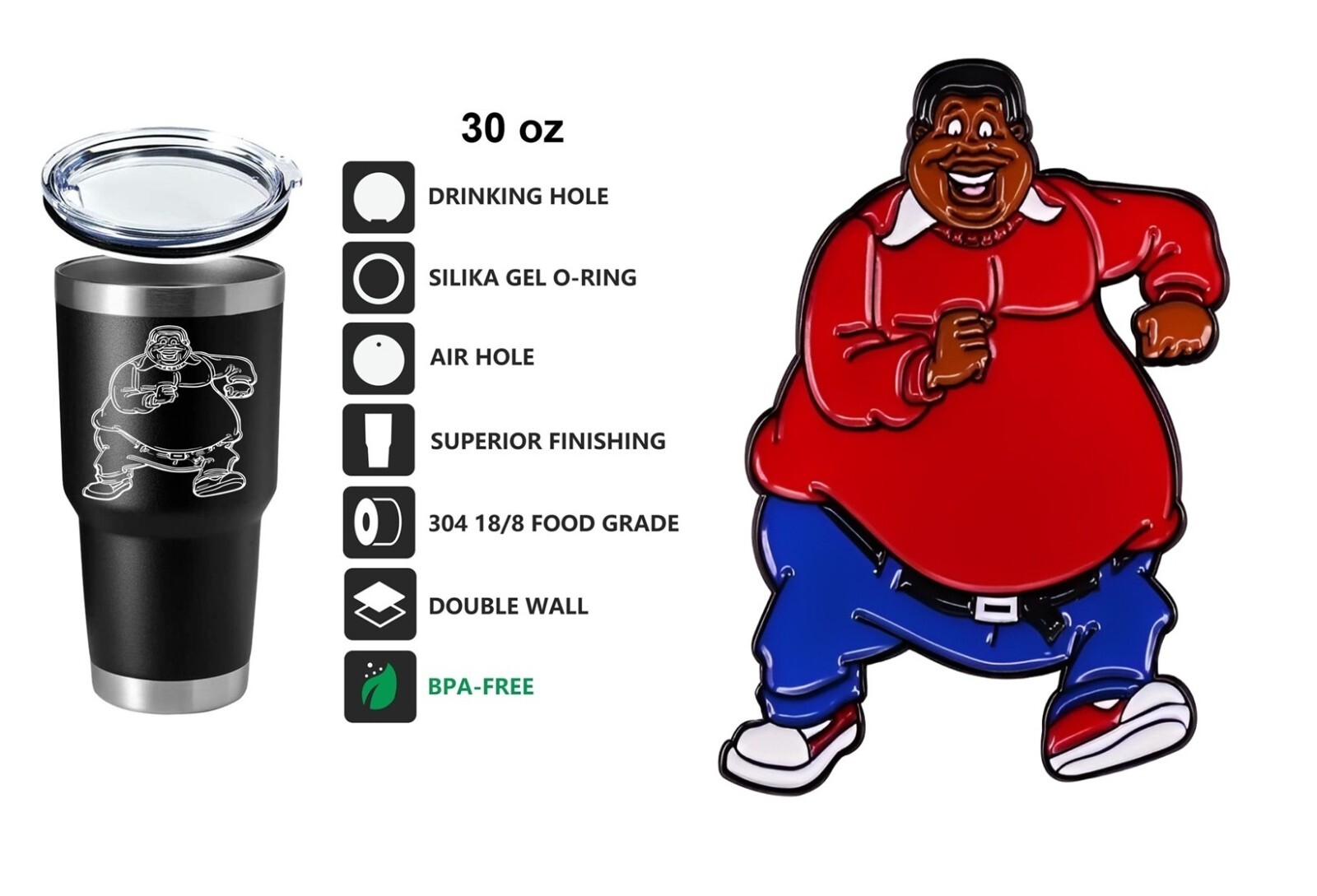 FAT-ALBERT-30-oz-Insulated-Tumbler-30-oz-Insulated-Tumbler-A-Must-Have-SWEET-116615676420 FAT ALBERT 30 oz Insulated Tumbler 30 oz Insulated Tumbler A Must Have! SWEET - Image 1