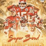KANSAS CITY CHIEFS SUPER BOWL CHAMPS POSTER 24 X 36 Inches Mahomes Reed