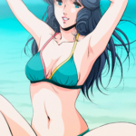 Macross Robotech Minmei (Bikini) At the Beach Poster POSTER 24 X 18" SWEET!
