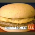 McDonald's Cheddar Melt 1990s 24X24 Vintage POSTER 24 X 24 Inches Wall Art