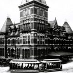 Old Baltimore & Potomac (B&P) Railroad Station Trolly POSTER 24 X 18 Inches Nice