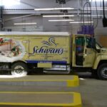 Schwan's Delivery Truck Loading Vintage POSTER 24 X 18 Inches Wall Art