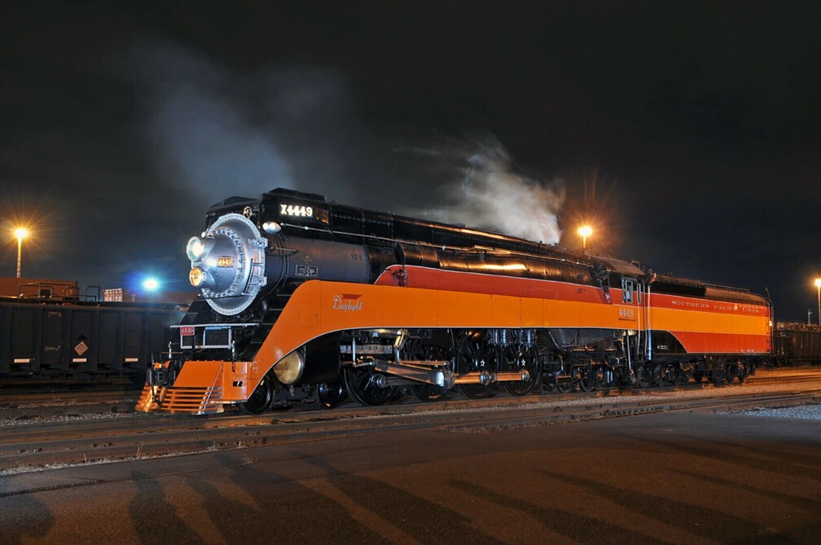 Southern-Pacific-GS-4-Locomotive-Night-Time-POSTER-24-X-36-Inches-Nice-116342335180 Southern Pacific GS-4 Locomotive Night Time POSTER 24 X 36 Inches Nice! - Image 1