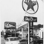 Texaco gas station in the 1950s POSTER 24 X 18 Inches Nice Wall Art