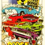 Vintage Reproduction Racing Poster Dodge Scat Pack POSTER 24 X 18 Inches Nice!