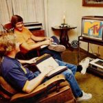 Watching MTV Living Room 1980s POSTER 24 X 18 Inches Nice Wall Art