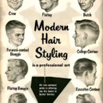 1950's Hairstyles POSTER 24 X 18 INCH Barber Shop, Beautucian, Haircut Vintage