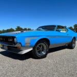 1971 Ford Mustang blue POSTER 24 X 36 INCH Looks Sweet!