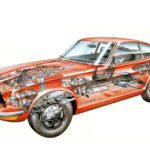 1972 Datsun 240Z Cross Section POSTER 24 X 36 Inches SWEET!