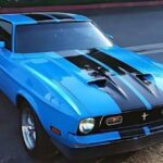 1972 Ford Mustang Mach 1 (Blue) POSTER 24 X 36 INCH Looks GREAT!