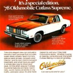 1978 Oldsmobile Cutlass Supreme (Special Edition) POSTER 24 X 18 Inches Nice!