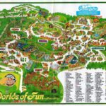 1987 WORLDS OF FUN MAP REPRODUCTION POSTER 24 X 36 Inches Nostalgic Piece