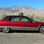 1993 CADILLAC FLEETWOOD BROUGHAM (RED - SIDE) POSTER 24 X 36 INCH AMAZING!