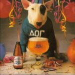 Bud Light Spud MacKenzie Party Animal Ad 1980s POSTER 24 X 18 Inches SWEET!