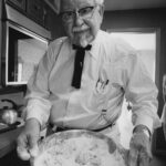 Colonel Sanders Shows Off KFC Batter 1974 POSTER 24 X 18 Inches Nice Wall Art