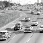 Dallas Texas Freeway Early 1960s POSTER 24 X 18 Inches Wall Art