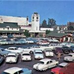 Farmer's Market Parking Lot L.A. 1956 24 X 18 Inch POSTER Vintage Wall Art