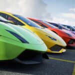 Neon Lamborghini (Line-Up) POSTER 24 X 36 INCH Looks Sweet!