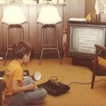 Playing Donkey Kong on an Atari in 1982 POSTER 24 X 18 Inches Nice Wall Art