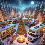 RV Campground Class Cs Set In A Festive Christmas Scene POSTER 24 X 36 Inches