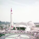 Rocket to the Moon Disneyland POSTER 24" X 18" Vintage!