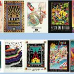 SAN ANTONIO FIESTA POSTER 1990-1999 (10 posters on one) 24 X 36 Inches photo