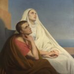 ST. MONICA, ST. AUGUSTINE POSTER 24 X 36 INCH Catholic,Difficult Marriages