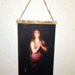 Saint Mary Magdalen 13x8" Vibrant Felt Hanging Poster Beautiful Piece Catholic