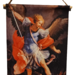 St. Michael Archangel 13x8" Wall Art - Religious Hanging Picture Home Decor FELT