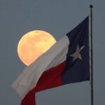 TEXAS STATE FLAG (Full Moon) POSTER 24 X 18 Inches Beautiful!!