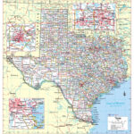 TEXAS STATE MAP POSTER 24 X 24 INCH Nice!