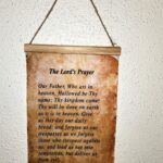 THE LORD'S PRAYER 13x8" Vibrant Felt Hanging Poster. Beautiful Catholic Art!
