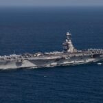 USS Gerald R. Ford (CVN-78) At Sea POSTER 24 X 36 Inches Wall Art