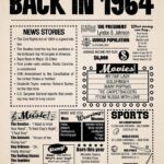 Year in History 1964 POSTER 24 X 18 Inches (Year You Were Born Gift) Very Nice!