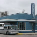 1947 Greyhound GM Scenicruiser Bus Terminal (Daytime) Poster 24 X 36 Inch