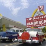 1950s McDonalds Restaraunt (Classic Cars) POSTER 24 X 18 INCH Looks Sweet!