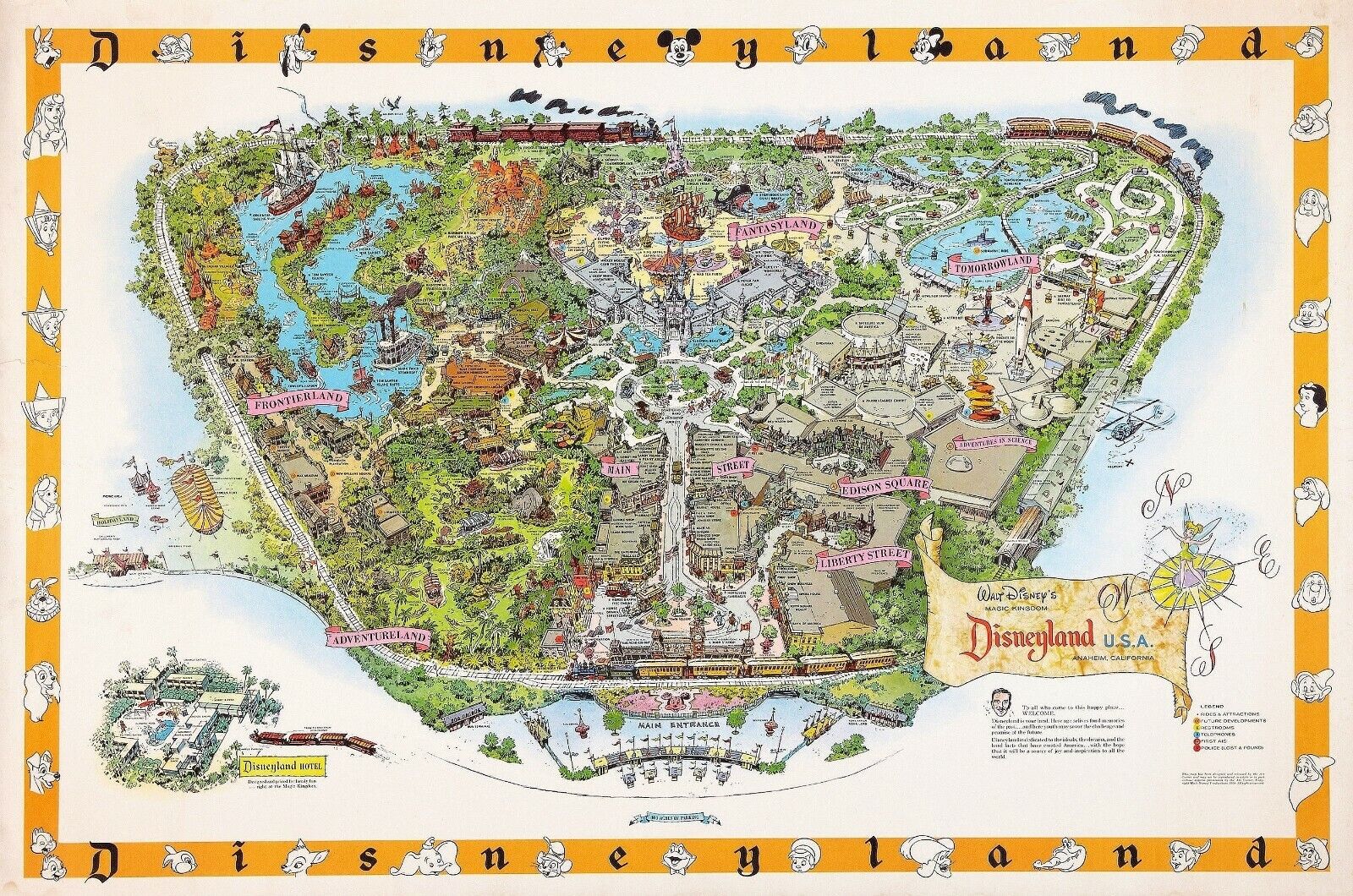 1958-Disneyland-Map-REPRODUCTION-POSTER-24-X-36-Inches-125200727022 1958 Disneyland Map REPRODUCTION POSTER 24 X 36 Inches - Image 1